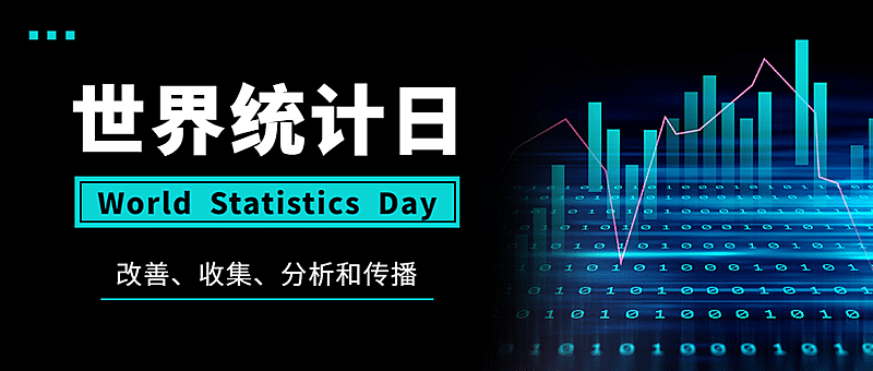 世界统计日宣传互联网数据时代科技风公众号首图