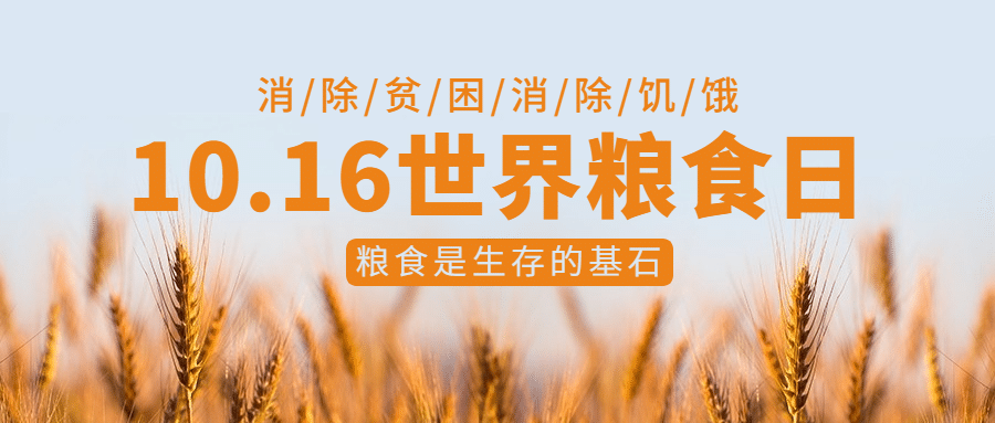 世界粮食日节约粮食光盘行动首图预览效果