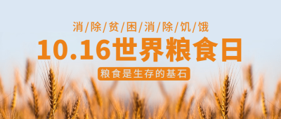 世界粮食日节约粮食光盘行动首图