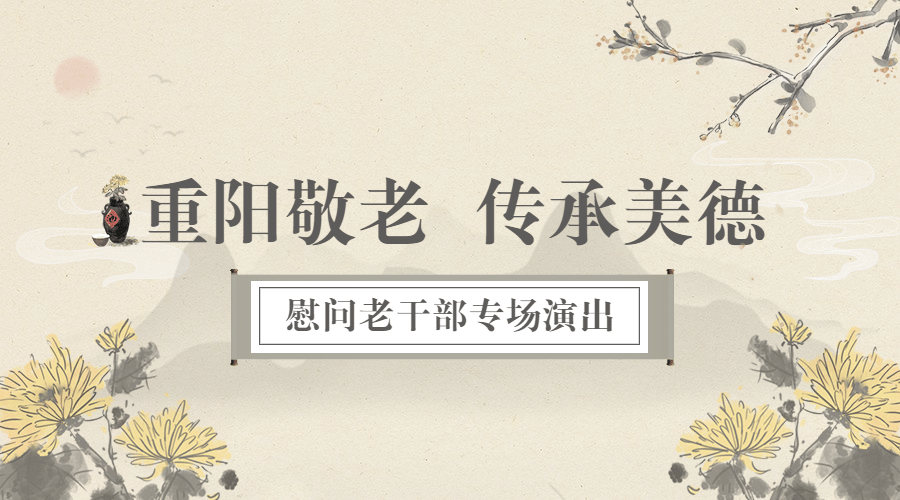 重阳节敬老走访慰问演出中国风广告banner预览效果