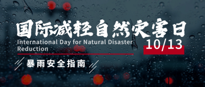 国际减灾日预防灾害实景首图