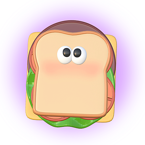 可爱C4D食物微信3D头像