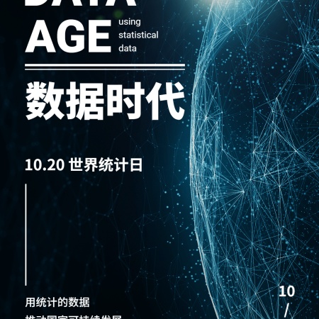 世界统计日互联网数据时代海报