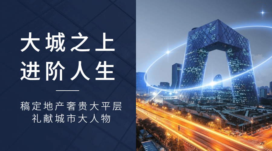 房地产大平层营销简约广告banner预览效果