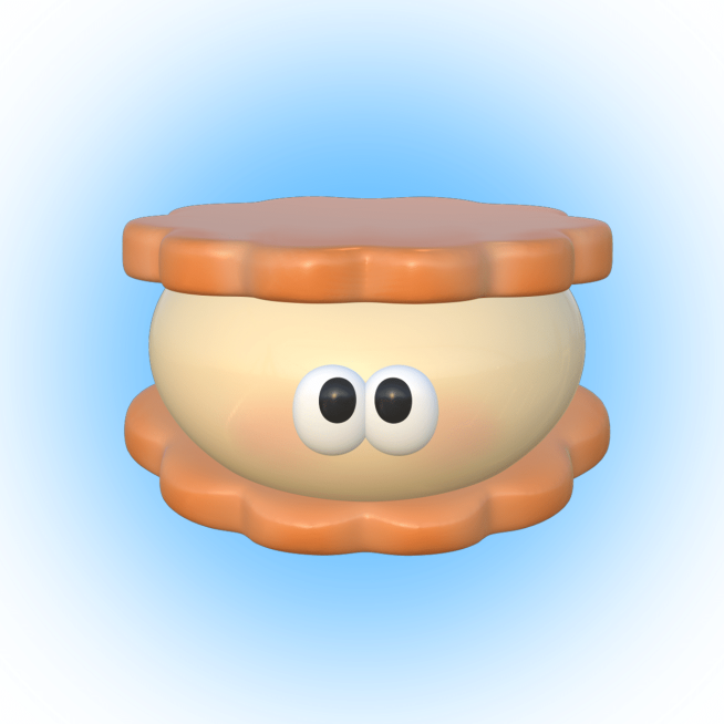 可爱C4D食物微信3D头像预览效果