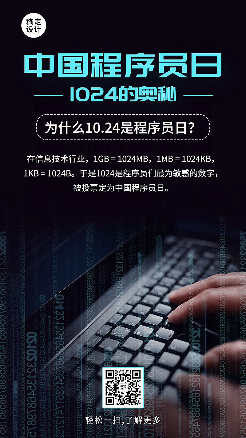 1024程序员日数据科技互联网海报