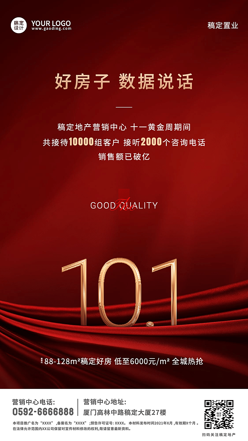 房地产十一国庆黄金周业绩喜报海报