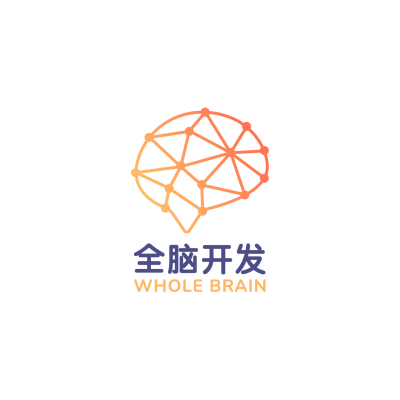 全脑开发教育培训手绘头像LOGO