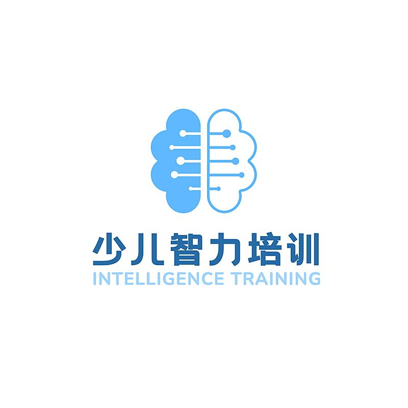 脑力培训全脑开发手绘头像LOGO