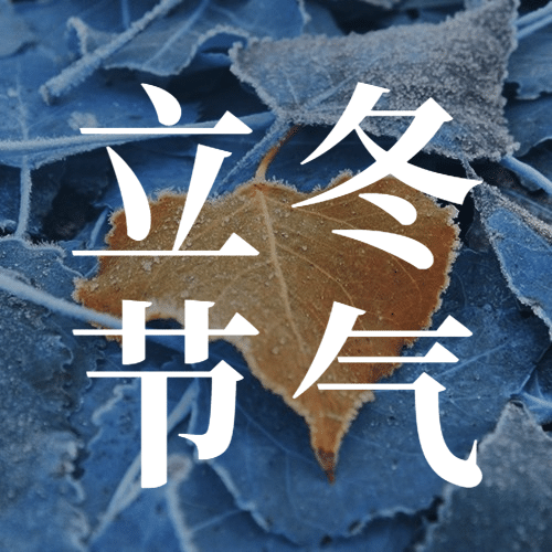 立冬节气创意树叶合成祝福公众号次图预览效果