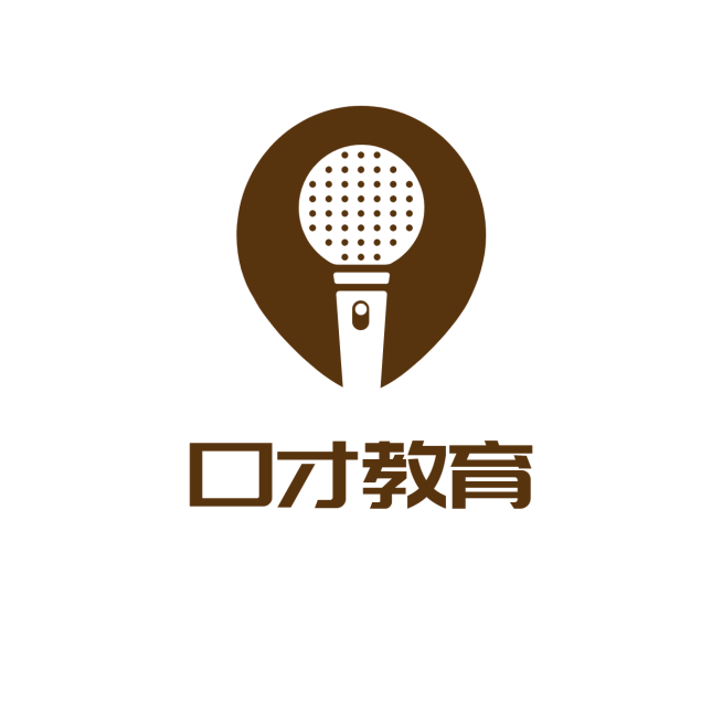 少儿口才教育培训手绘头像logo预览效果