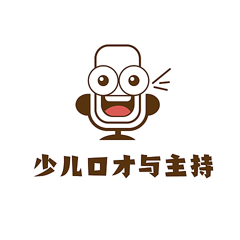 口才主持教育培训手绘头像logo