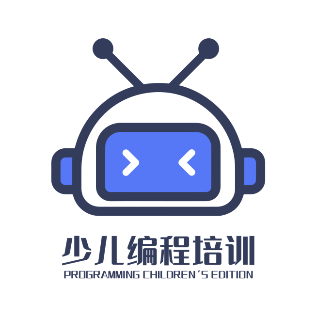 少儿编程教育培训手绘头像logo预览效果