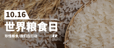 世界粮食日节约粮食光盘行动公众号首图