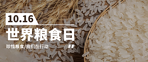 世界粮食日节约粮食光盘行动公众号首图