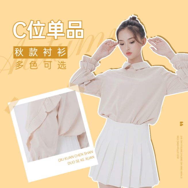 简约秋上新服装女装微淘主图预览效果
