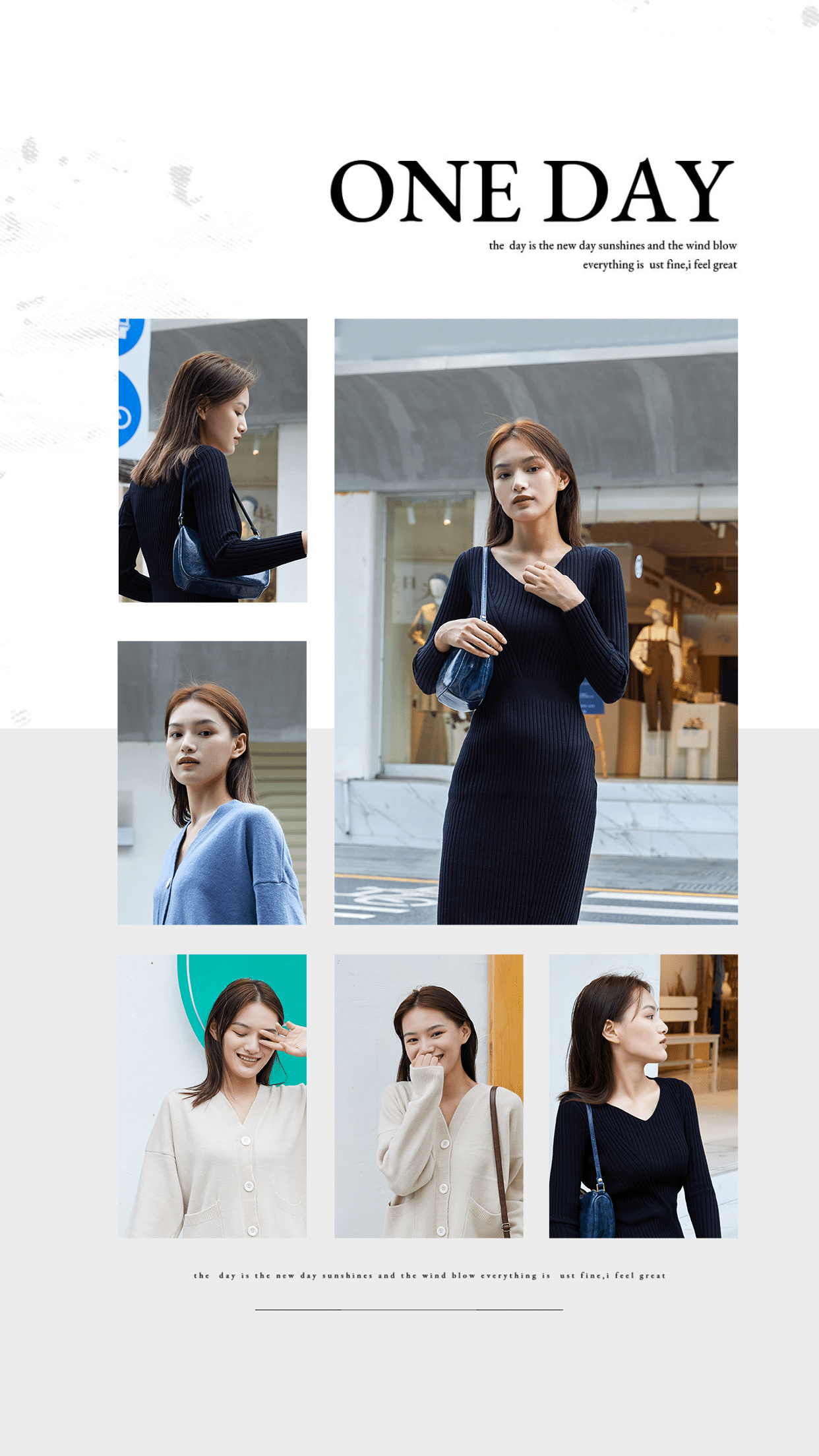 清新极简ins拼图晒照6图框