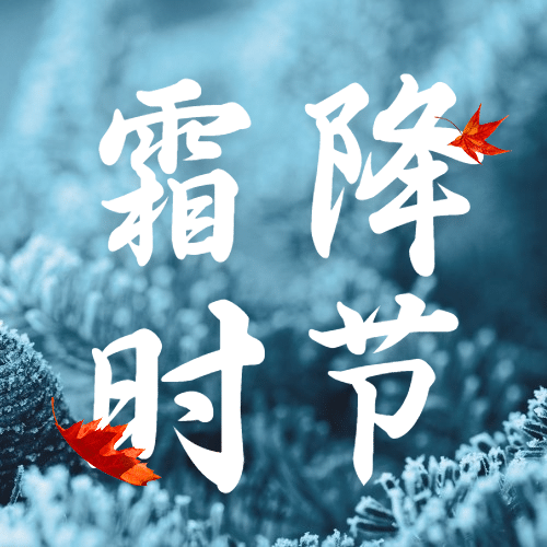 霜降节气祝福冰霜入冬实景公众号次图预览效果