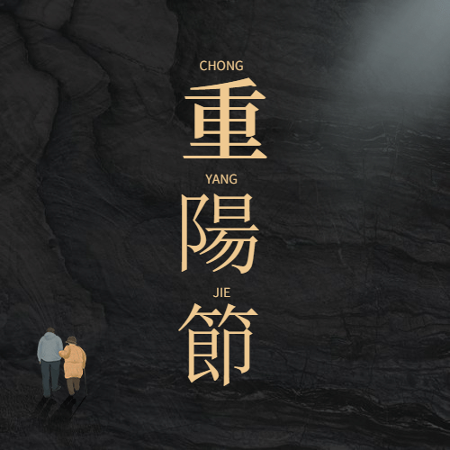 九九重阳节祝福长辈背影简约公众号次图预览效果