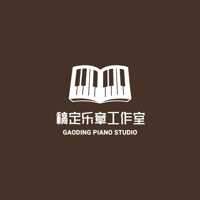 素质教育钢琴培训简约头像logo预览效果