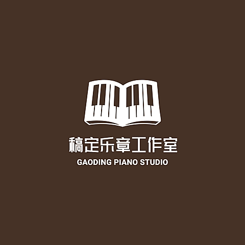素质教育钢琴培训简约头像logo