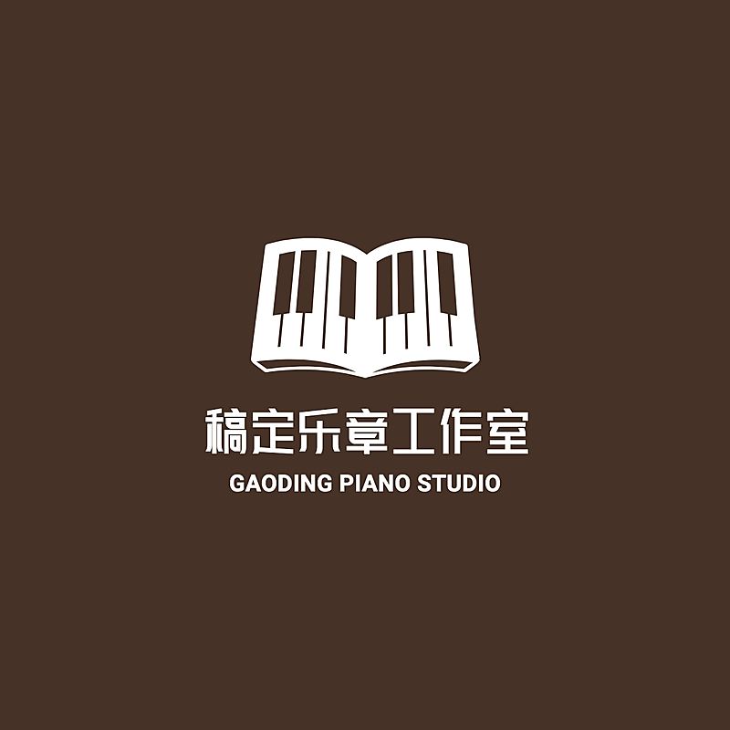 素质教育钢琴培训简约头像logo