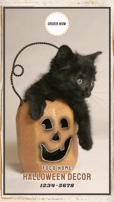 Retro Halloween Decorate Ecommerce Story