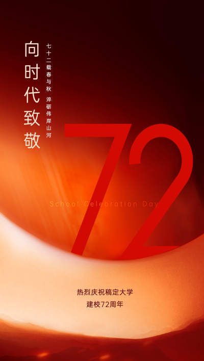 高等教育周年纪念复古竖版海报