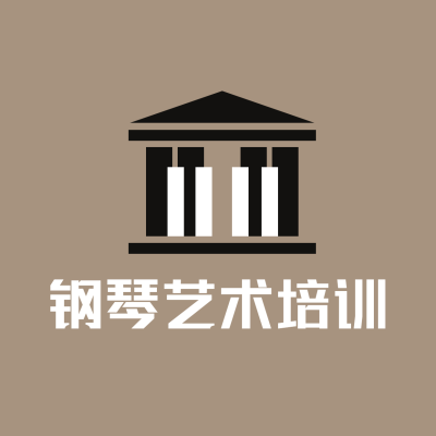 钢琴艺术培训手绘头像logo