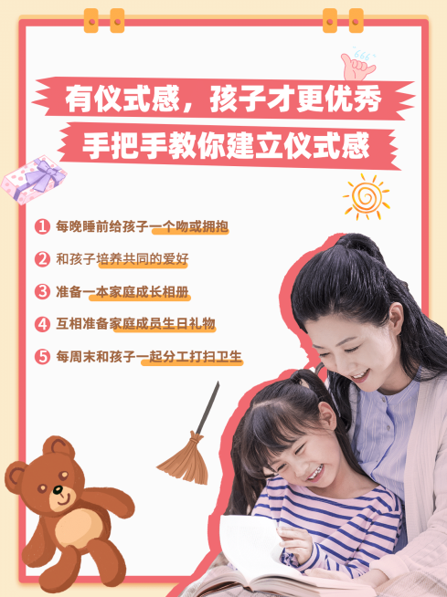 家庭教育经验分享简约手绘小红书配图预览效果