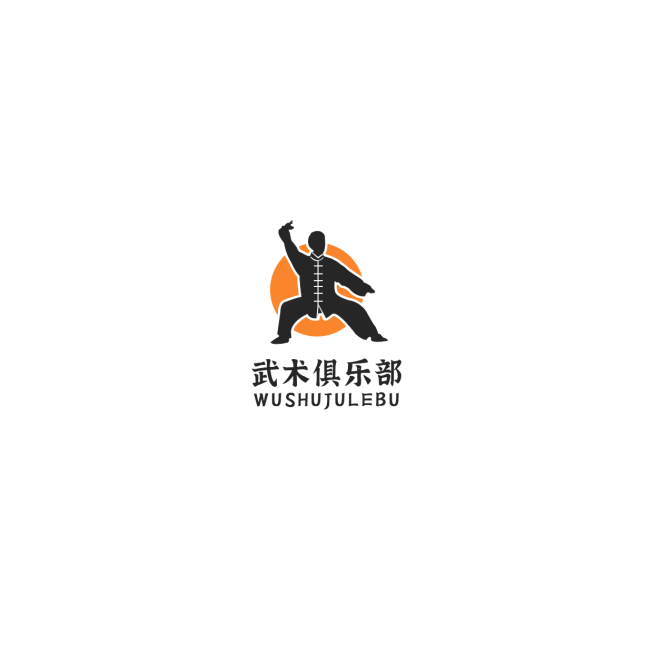 武术俱乐部培训手绘头像logo预览效果