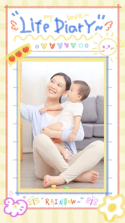 亲子晒照拼图一宫格