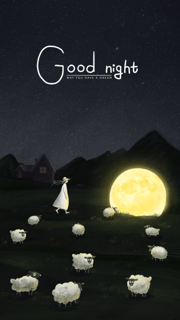 每日晚安问候正能量手机海报预览效果