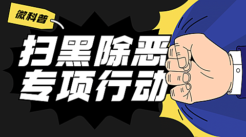 公安扫黑除恶专项行动整治banner