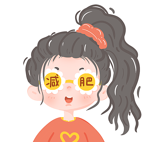 趣味创意手绘可爱减肥头像