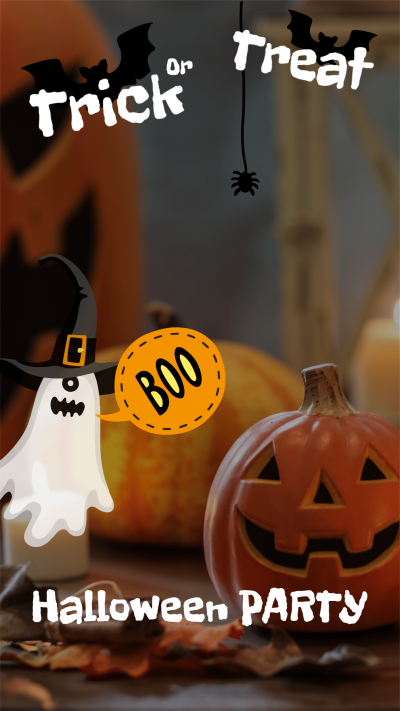 Halloween Festival Virtual Cartoon Characters Text Instagram Story