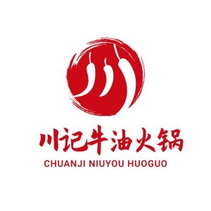 川菜牛油火锅企业宣传简约LOGO
