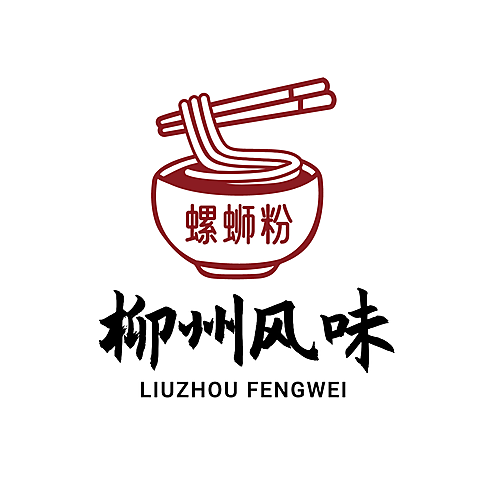 螺蛳粉食企业宣传简约LOGO图形