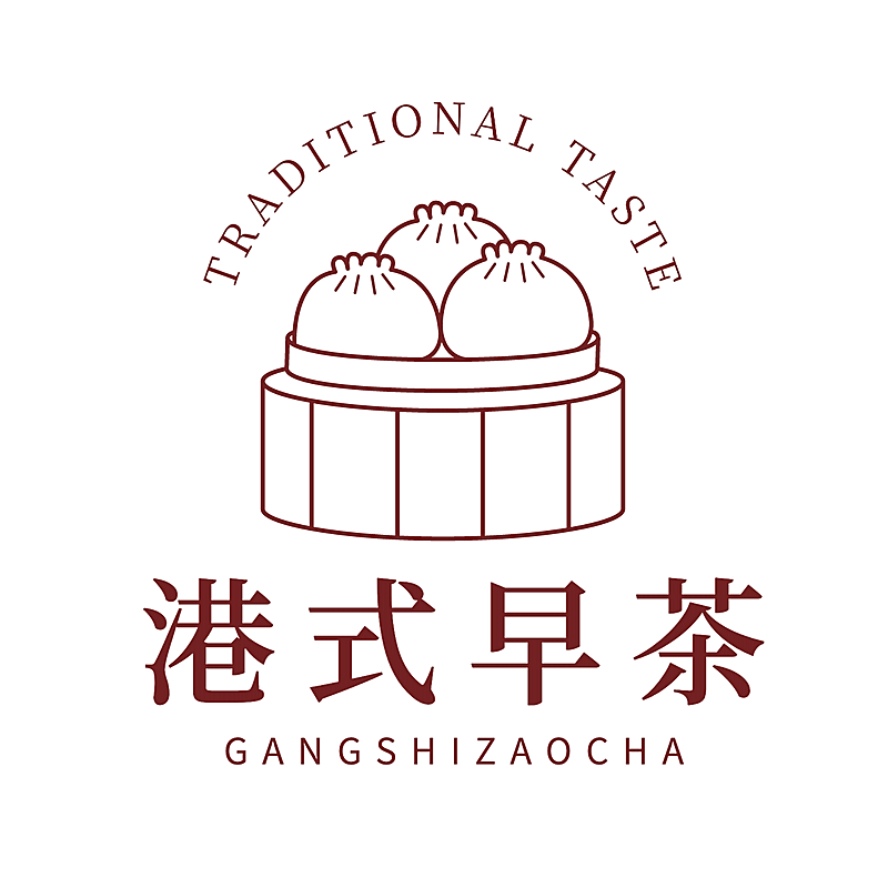 小吃快餐品牌宣传LOGO简约微信头像