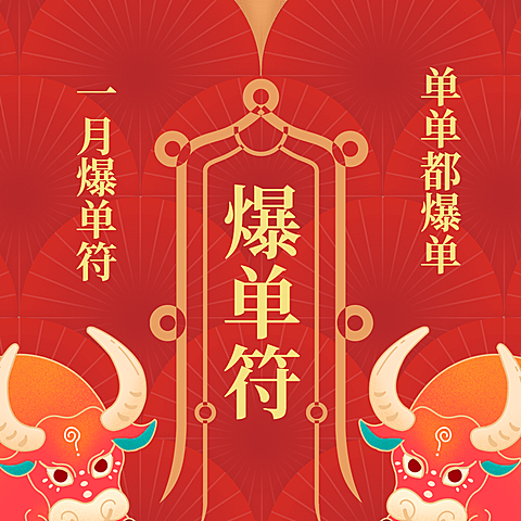 微商营销元旦跨年卖货趣味方形海报