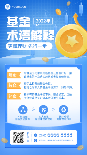 金融保险知识科普简约竖版海报预览效果