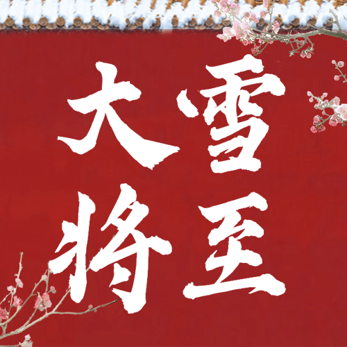 大雪节气祝福红墙梅花公众号次图预览效果