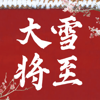大雪节气祝福红墙梅花公众号次图