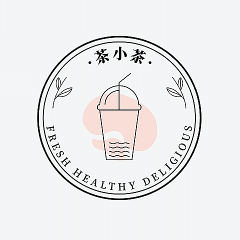 奶茶果汁品牌宣传LOGO简约微信头像