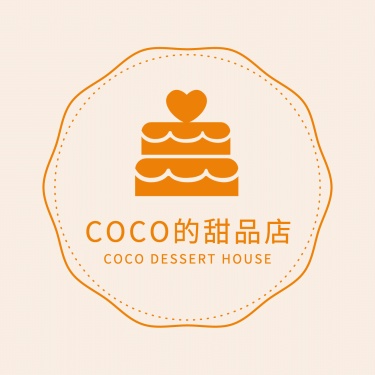 烘焙甜品品牌宣传LOGO简约微信头像