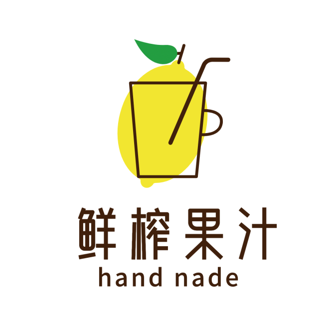 奶茶果汁品牌宣传LOGO简约微信头像预览效果