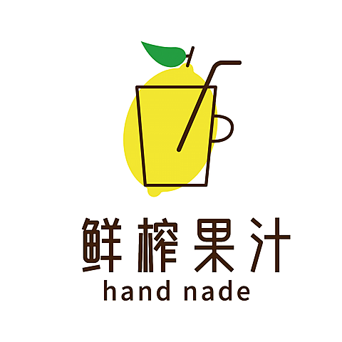 奶茶果汁品牌宣传LOGO简约微信头像