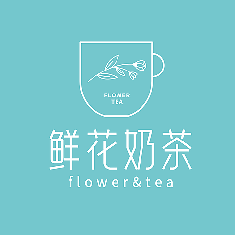 奶茶果汁品牌宣传LOGO简约微信头像