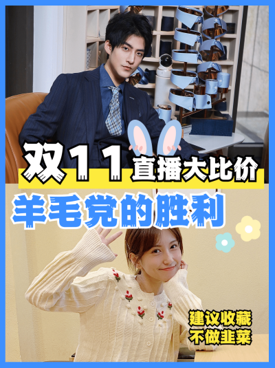 双十一省钱攻略宫格拼图大字小红书配图