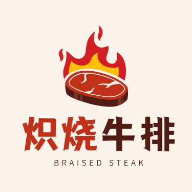 牛排西餐厅餐饮门店LOGO